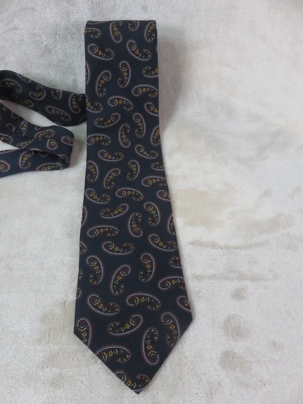 Vintage Bert Pulitzer Neck Tie 4"x53.5" Blue Floral Designer 100% Silk